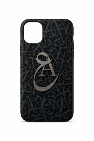 typography Mobile Case with Dark Arabic Calligraphy